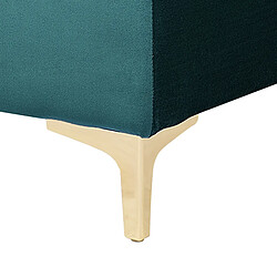 Acheter Beliani Pouf Ottoman en velours bleu paon ABERDEEN