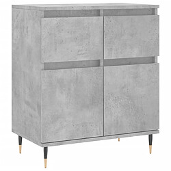 Maison Chic Buffet,Meuble de Rangement,commode pour salon,Cuisine Gris béton 60x35x70 cm Bois d'ingénierie -MN53460