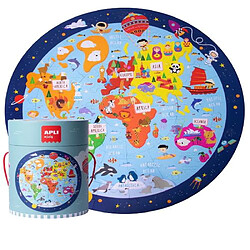 Apli Agipa Puzzle Circulaire carte du monde