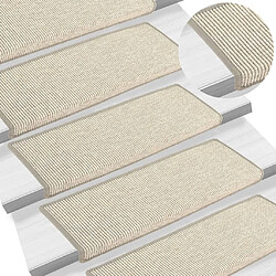 vidaXL Tapis d'escalier auto-adhésifs 15 pcs Argenté 65x21x4 cm