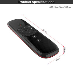 Universal W22.4G Air Mouse Clavier sans fil avec trackpad Souris télécommande infrarouge pour boîtier TV PC Projecteur(Le noir) pas cher