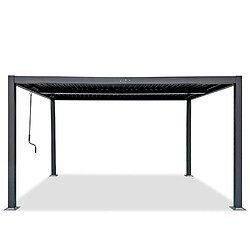 Avis Avril Paris Tonnelle/Pergola bioclimatique lames orientables en aluminium 3x4m - Anthracite - Belair