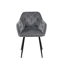 Vivaldi Chaise VIKI Gris Velours