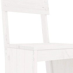 Maison Chic Table de bar et chaises d'extérieur 5 pcs,Ensemble de bar de jardin pour relax blanc bois massif de pin -GKD475539 pas cher