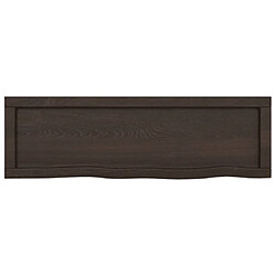 Avis Maison Chic Étagère murale flottante,Etagère de rangement marron foncé bois chêne massif traité -MN89733