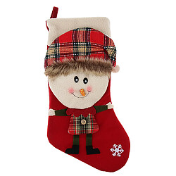 enfants festival cadeau de noël cadeau bonbons chaussettes bas parti bonhomme de neige rouge chaussettes de Noël actuelles