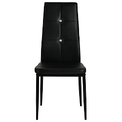 Decoshop26 Lot de 4 chaises de salle à manger cuisine confortable et moderne dossier cristaux en synthétique noir CDS021807 pas cher