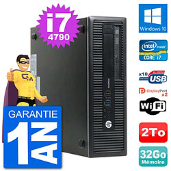 PC HP EliteDesk 800 G1 Core i7-4790 RAM 32Go Disque Dur 2To Windows 10 Wifi · Occasion 