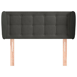 Avis Maison Chic Tête de lit scandinave avec oreilles,meuble de chambre Gris foncé 83x23x78/88 cm Velours -MN80709