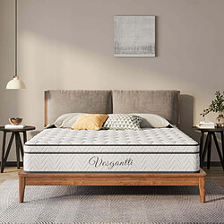 Vesgantti Matelas Boxtop 100x200cm, 26cm d'Épaisseur, Ressorts Ensachés + Mousse à Mémoire de Forme