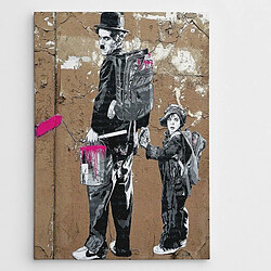 EPIKASA Impression sur Toile Banksy Charlie Chaplin 