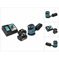 Makita DBO 180 RT Ponceuse excentrique sans fil 18 V - 125 mm + 2x Batteries 5,0 Ah + Chargeur