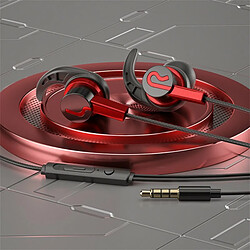 S41 Casque De Jeu Intra-Auriculaire Contrôlé Par Fil Basse Karaoké Casque De Musique Intelligent Ordinateur Portable Universel Rouge