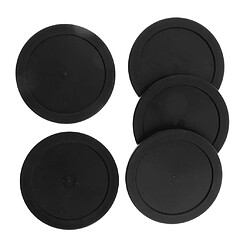 5 pièces 62mm air hockey remplacement des rondelles pour les tables de hockey sur air en taille réelle noir