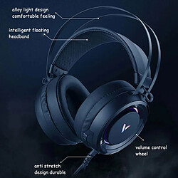 Acheter Vh500C Gaming Headset Virtual 7.1 Surround Sound Headphone Rgb Led Light 50Mm Driver Unit Avec Mic Black