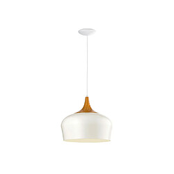 EGLO Suspension en acier finition bois diamètre 35cm OBREGON - Blanc