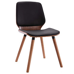 Acheter Maison Chic Lot de 2 Chaises à manger,Chaise pour cuisine,Solide Structure noir similicuir -MN14758