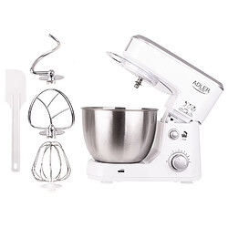 Robot Pâtissier Boulangerie Cuisine Ménager Multifonction Bol 4L, 1000, Blanc, Adler, AD4216