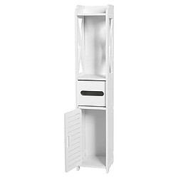 Acheter Wewoo Armoire de toilette de salle de bains Support de rangement pour étagères en placard de bois blanc petit