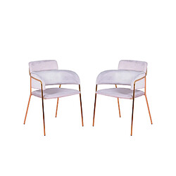 Nest Dream Lot de 2 chaises design recouvertes de velours - Cruiser