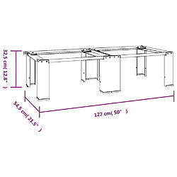 vidaXL Socle double pour lave-linge et sèche-linge Blanc pas cher