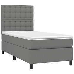 Avis Sommier à lattes et LED,Cadre à lattes de lit avec matelas pour Adulte Gris foncé 80x200cm -MN91771