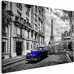 Paris Prix Tableau Imprimé Car in Paris Blue Wide 60 x 90 cm