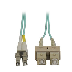 Tripp Lite N816-15M câble de Fibre Optique OM3 2X SC 2X LC Turquoise,Beige - Câbles de Fibre Optique (15 m, OM3, 2X SC, 2X LC, Male Connector/Male Connector, Turquoise,Beige) 