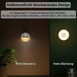 Universal Bande lumineuse de nuit détecteur de mouvement 3 paquets, capteur LED alimenté par batterie bande lumineuse de nuit magnétique et adhésif chambre à coucher, chambre d'enfants, escalier, couloir, sous-sol, placard, (blanc)