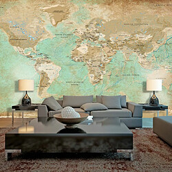 Paris Prix Papier Peint XXL Turquoise World Map II 280x500cm