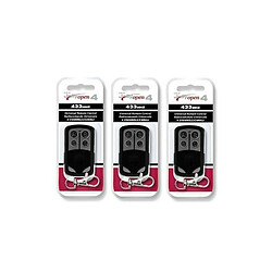 Pack de 3 Télécommandes Radio de Portail Copieuse Universelle JOLLY OPEN 4