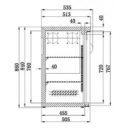 Arrière Bar Réfrigéré 350 L - Portes Pleines - Combisteel