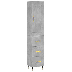 Maison Chic Buffet,Meuble de Rangement,commode pour salon,Cuisine Gris béton 34,5x34x180 cm Bois d'ingénierie -MN72292