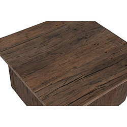 Avis Pegane Table basse, table de salon en bois recyclé coloris marron - longueur 70 x profondeur 70 x Hauteur 39 cm