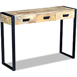 Maison Chic Table console | Meuble d'entrée | Table d'appoint avec 3 tiroirs Bois de manguier 110 x 35 x 78 cm -GKD97984