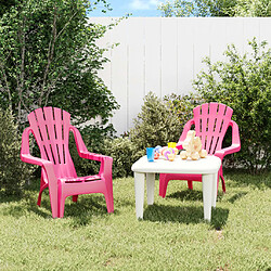 vidaXL Chaises de jardin pour enfants lot de 2 rose 37x34x44 cm PP