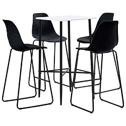 vidaXL Ensemble de bar 5 pcs Plastique Noir