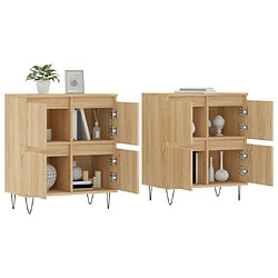 Avis Maison Chic Ensemble de 2 Buffets,commode,console pour rangement chêne sonoma bois d'ingénierie -MN72899