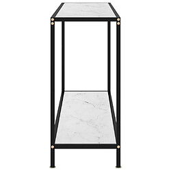 Avis Maison Chic Table console | Meuble d'entrée | Table d'appoint Blanc 120x35x75 cm Verre trempé -GKD93536