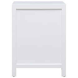 Avis Maison Chic Table de chevet Table de Nuit Meuble de Rangement Blanc 38 x 28 x 52 cm Bois de Paulownia