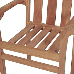 Acheter Maison Chic Lot de 4 Chaises de jardin,Fauteuil d'extérieur empilables Boie de teck solide -MN23856