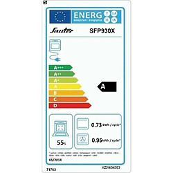 Avis SAUTER SFP930X - Four multifonction - Chaleur tournante - 54L - Pyrolyse - A - Inox