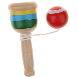 kendama en bois peint avec des jouets, une tasse, une balle, un jouet éducatif kendama rouge pas cher