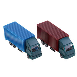 2pcs modèle conteneur camion figure modèle de mise en page de paysage de construction 1: 150 l-53mm