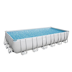 Bestway Piscine tubulaire rectangle power steel 7.32 x 3.66 x h.1.32 m - filtre à cartouche