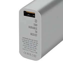 Tactical Batterie Externe 9600 mAh + USB-C Power Delivery et Quick Charge Gris