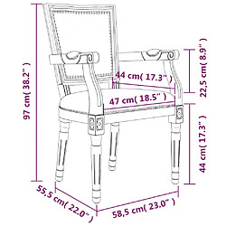 vidaXL Chaise à manger Gris foncé Tissu pas cher