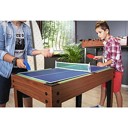 Avis Play4Fun Table Multi Jeux 20 en 1 sur Pied, Multifonction avec Plateaux Modulables et Accessoires pour 20 jeux différents, 122x61x84 cm