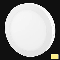 Wewoo Dalle LED blanc Voyant rond chaud de 18W LED, flux lumineux: 1480lm, diamètre: 22.5cm 