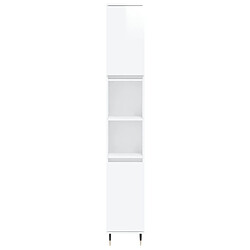 Acheter vidaXL Armoire de salle de bain blanc brillant 30x30x190 cm